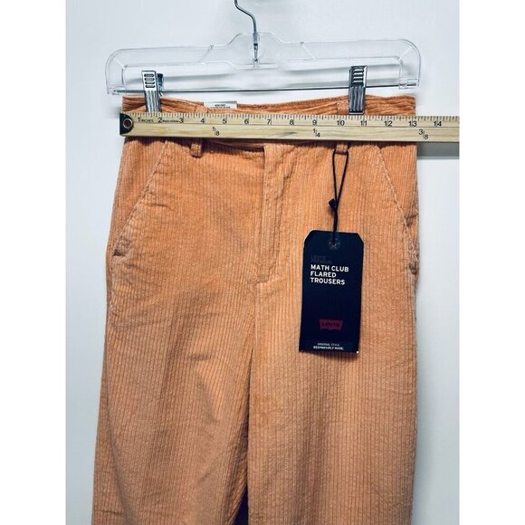 Levi's Pants Corduroy Sz 25x27 Women’s High Rise Math Club Flare Trouser Orange - Picture 9 of 10